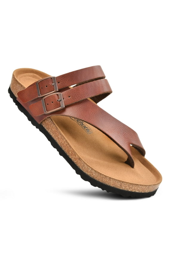 Kaizen Split Toe Cork Footbed Comfortable Slides for Women
