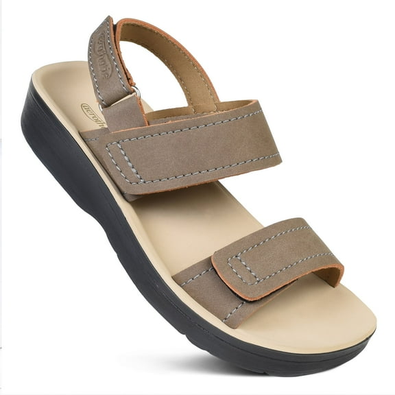 Aerothotic Renee Adjustable Strappy Sandals for Women with Comfortable Arch Support