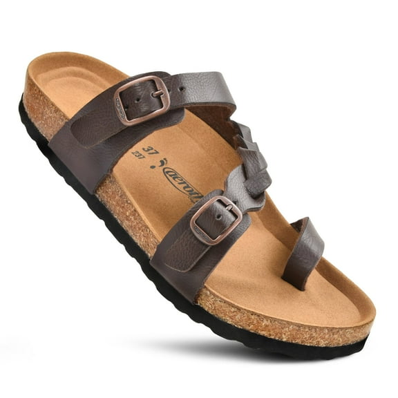 Aerothotic Seraph Comfortable Cork Footbed Womens Slide Sandals