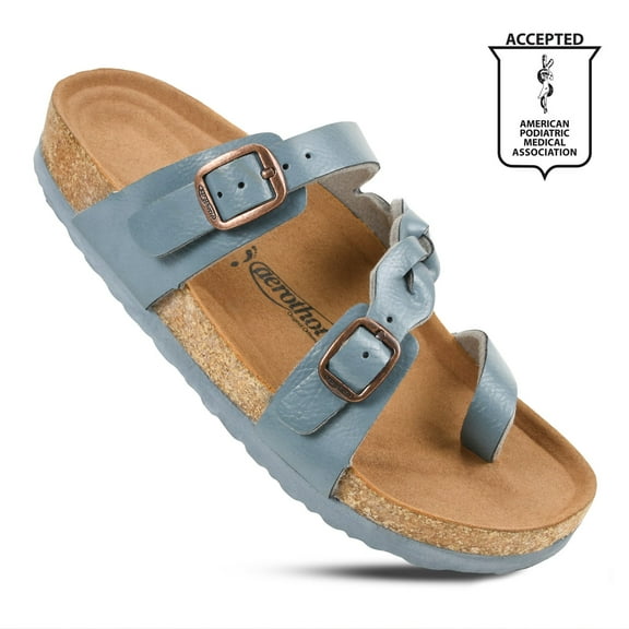 Aerothotic Seraph Comfortable Cork Footbed Womens Slide Sandals