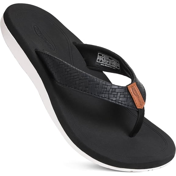 Aerothotic Solace Beach Sandals For Woman – Comfort Women's Flip-Flops Lightweight Thong Slippers Quick Dry Girls Flip Flops - Indoor Outdoor Non Slip Yoga Mat Footbed Footwear Ladies Sandals