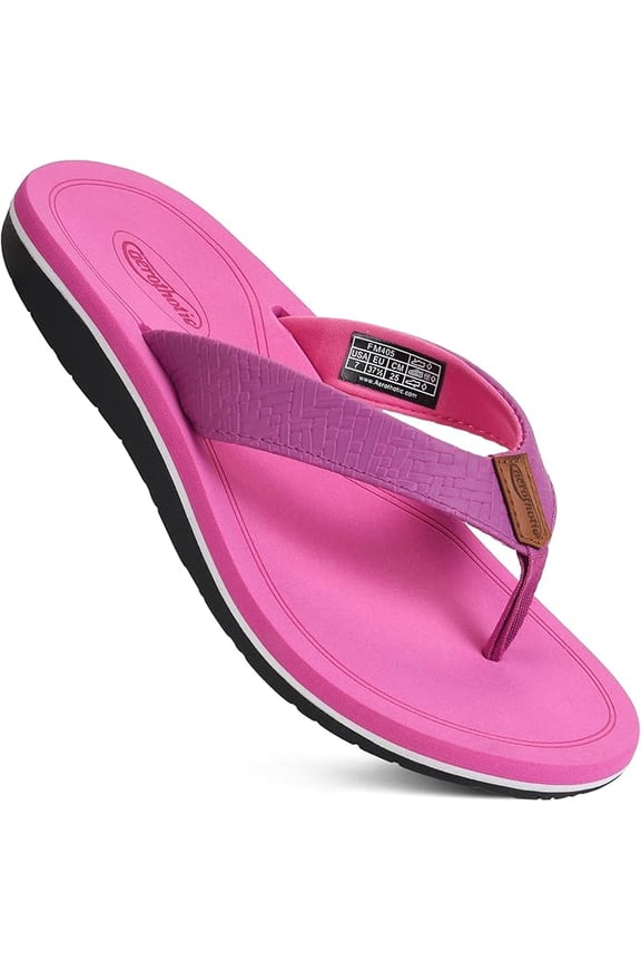 Solace Beach Sandals For Woman – Comfort Women's Flip-Flops Lightweight Thong Slippers Quick Dry Girls Flip Flops - Indoor Outdoor Non Slip Yoga Mat Footbed Footwear Ladies Sandals