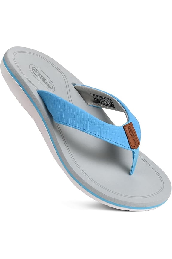 Solace Beach Sandals For Woman – Comfort Women's Flip-Flops Lightweight Thong Slippers Quick Dry Girls Flip Flops - Indoor Outdoor Non Slip Yoga Mat Footbed Footwear Ladies Sandals