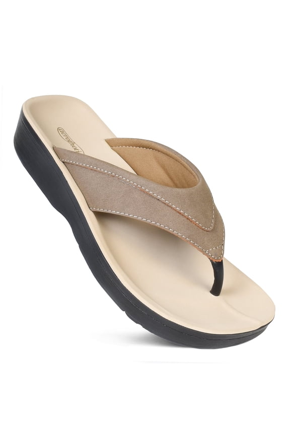 Tera Arch Support Women’s Sandals, Comfortable Casual Flip Flops