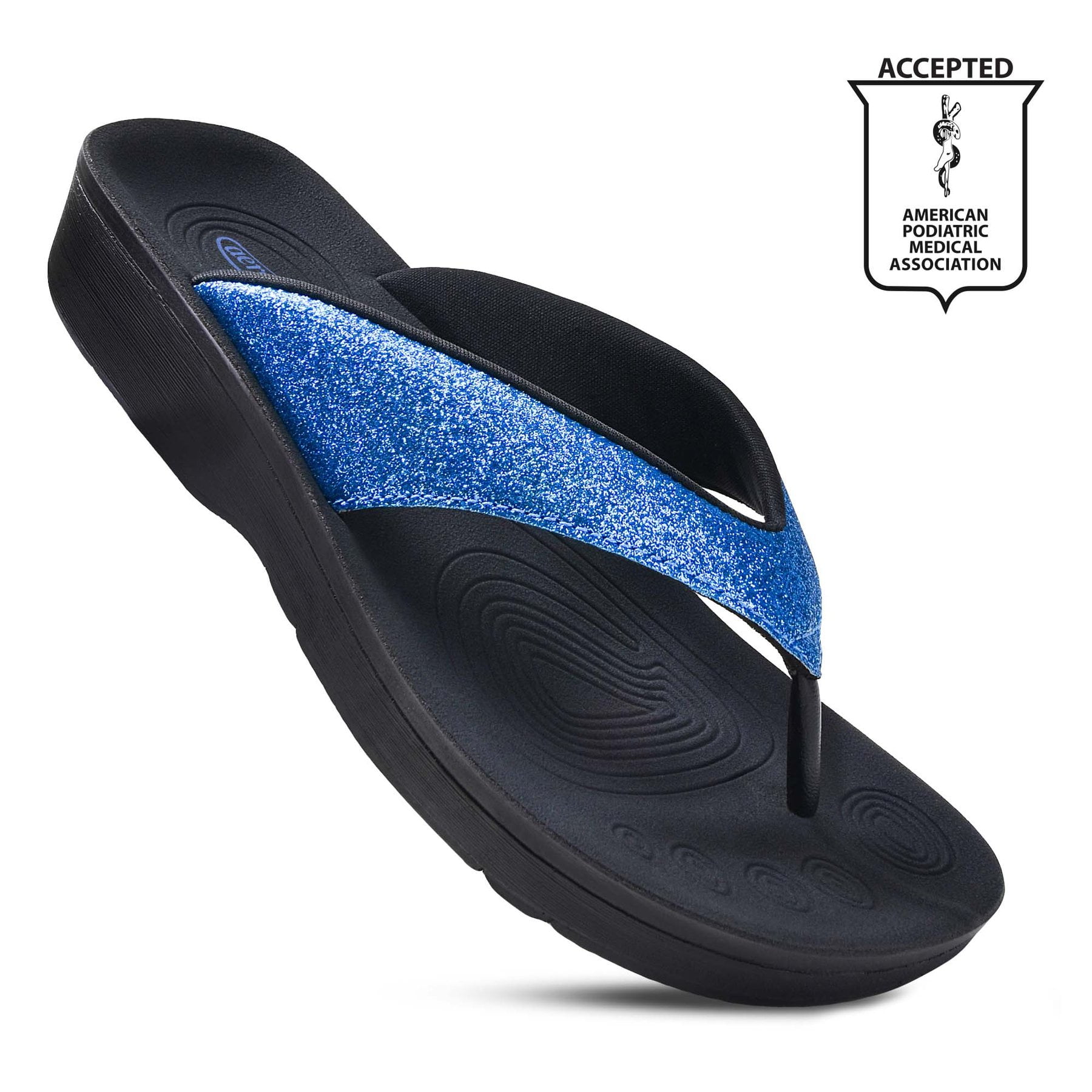 Aerothotic Women s Crystal Mist Orthotic Comfortable Flip Flops