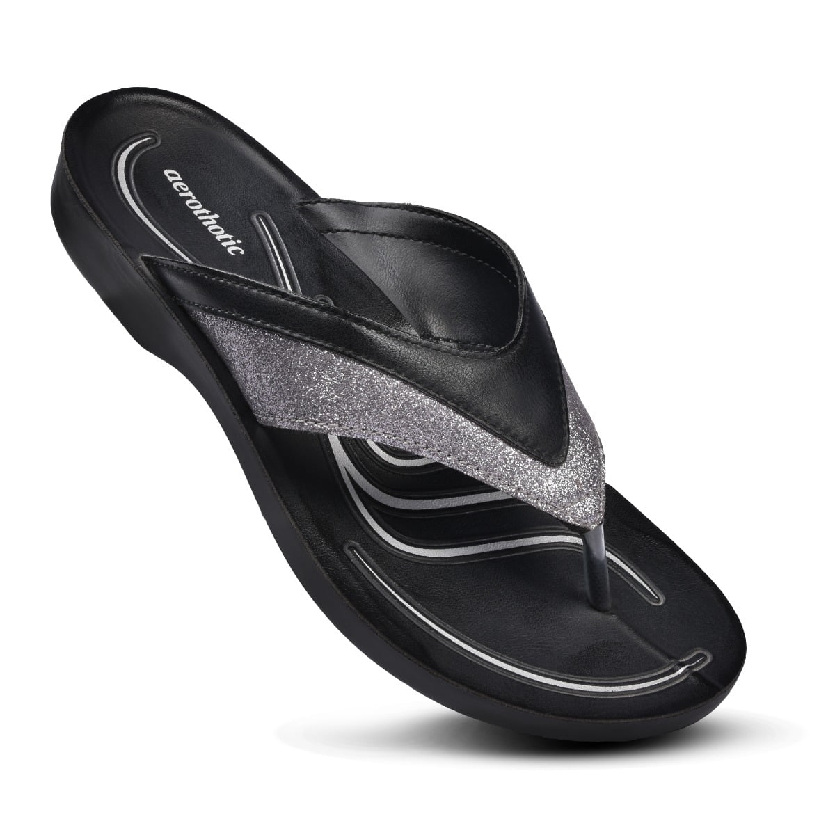 Aerothotic Women's Pearly Fume Orthotic Comfortable Flip Flops Sandal