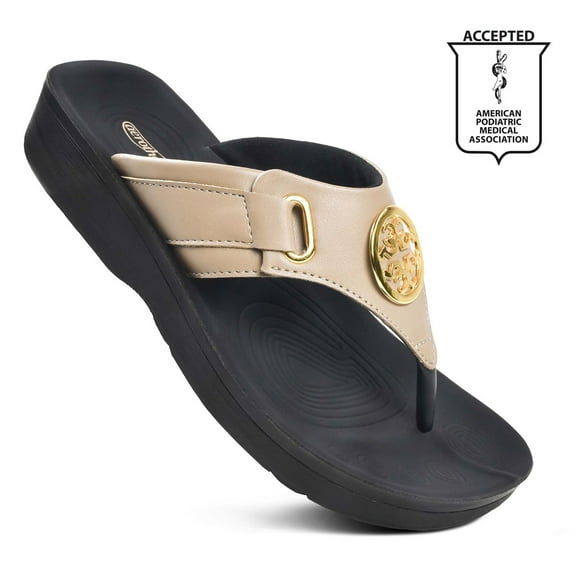 Aerothotic Women's Hazel Casual Arch Supportive Thong Sandals