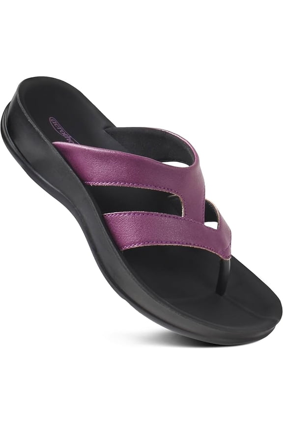 Arch Supportive Strappy Orthotic Comfortable Flip Flops Cushion Soft Toe Post Non-Slip Summer Casual Travel Walking Thong Sandals Women Beach Essentials
