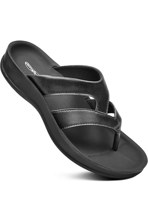 Arch Supportive Strappy Orthotic Comfortable Flip Flops Cushion Soft Toe Post Non-Slip Summer Casual Travel Walking Thong Sandals Women Beach Essentials