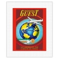 thumbnail image 1 of Aerovias Guest - Les Ameriiques Par La Route du Soleil (The Americas by the Sun Route) - Vintage Airline Travel Poster by Plaquet c.1950s - Fine Art Rolled Canvas Print 11in x 14in, 1 of 4