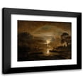 thumbnail image 1 of Aert van der Neer 14x12 Black Modern Framed Museum Art Print Titled - Moonlight at a Dutch River, 1 of 5