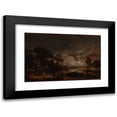thumbnail image 1 of Aert van der Neer 18x13 Black Modern Framed Museum Art Print Titled - Moonlit Landscape with a View of the New Amstel River and Castle Kostverloren, 1 of 5