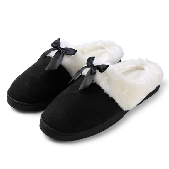 Aerusi Edit Bow Scuff Slip-on Indoor Slippers