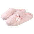 thumbnail image 1 of Aerusi Luxury Plush Slippers with Diamante Bow | Cozy Slip-Ons, Non-Slip, Weatherproof Sole | Perfect for Women's Comfort at Home Size -9, 1 of 7