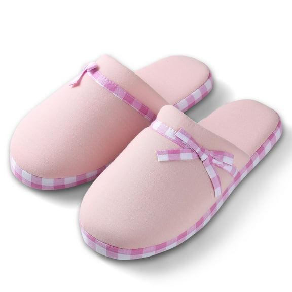 Aerusi Women's Checker Slide Indoor Slippers