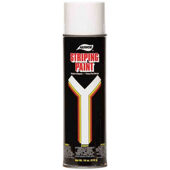Aervoe 770 Black Striping Paint Spray (Solvent-based), Asphalt Black, 20 Oz. Container Size, Fast-drying  20 Minutes to Touch, VOC Compliant and Lead-free