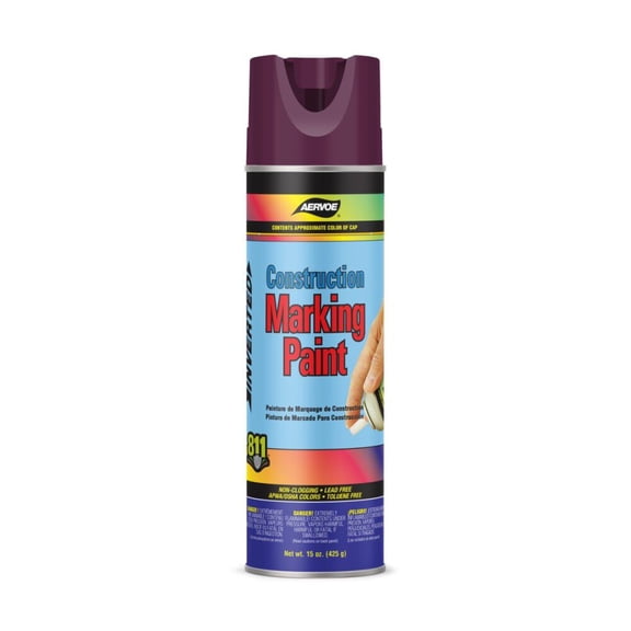 Aervoe 15 Oz Aerosol Purple Upside Down Construction Marking Paint