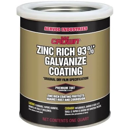 Aervoe Industries, Cold Galvanize Coating, 93% Zinc-Rich Formula, Quart (32 oz), Corrosion Protection for Metal Surfaces