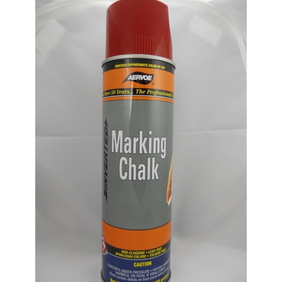 Aervoe Marking Chalk Spray Red 20 oz Spray Paint, 6 Pieces