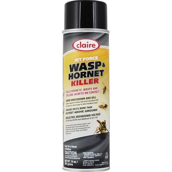 Claire Jet Force Wasp & Hornet Killer, 14 oz Aerosol Spray, 12/Carton
