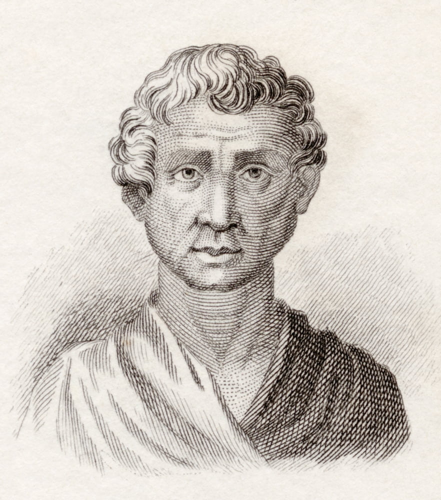 Aeschines 389 To 314 Bc Greek Statesman And One Of The Ten Attic Orators From Crabbs Historical Dictionary Published 1825 Canvas Art - Ken Welsh Design Pics (13 x 15)