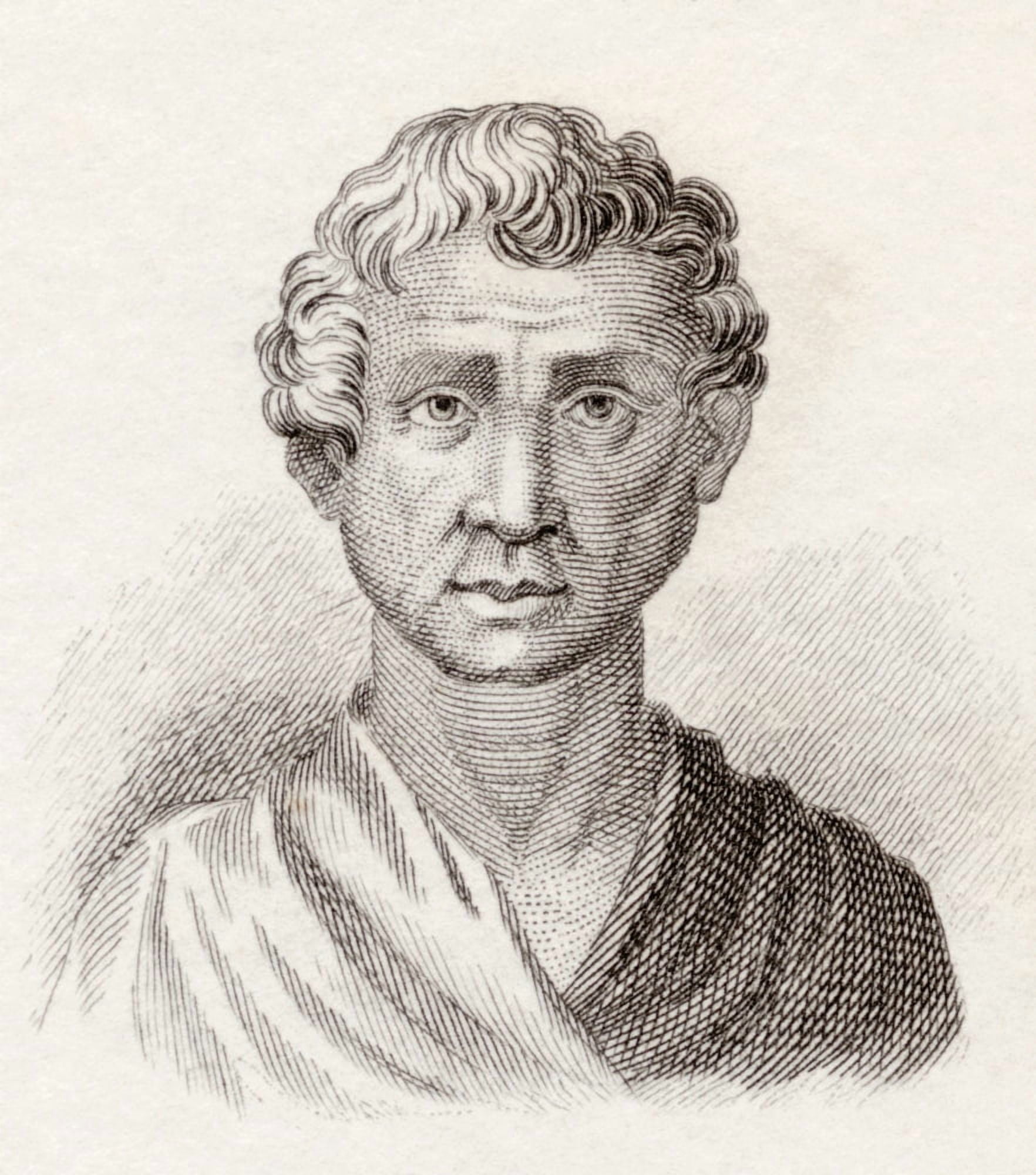 Aeschines 389 To 314 Bc Greek Statesman And One Of The Ten Attic Orators From Crabbs Historical Dictionary Published 1825 Canvas Art - Ken Welsh  Design Pics (26 x 30)