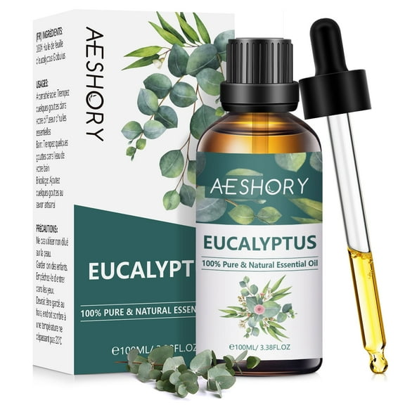 Aeshory 100% Pure & Natural Eucalyptus Essential Oil For Diffuser - 100ml/3.38 oz