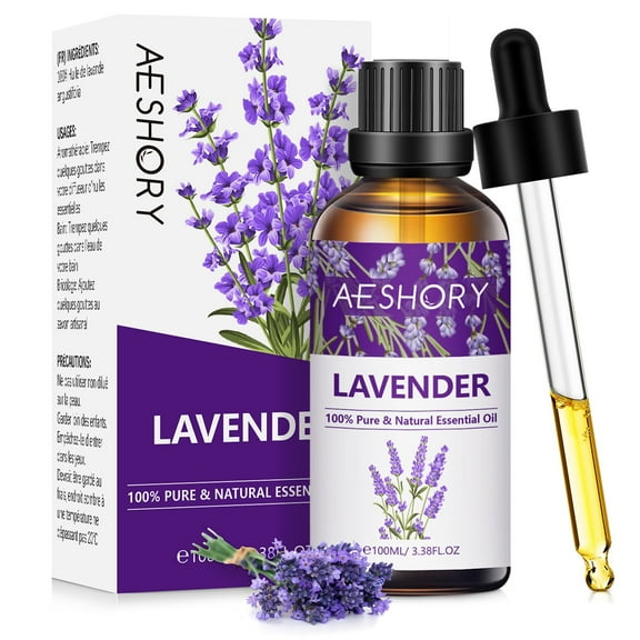 Aeshory 100% Pure & Natural Lavender Essential Oil For Diffuser - 100ml/3.38 oz