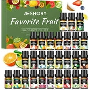 Aeshory 28-Pack Fruit Fragrance Oils Set - 5ml Aromatherapy Oils for Diffusers and Candle Making