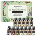 thumbnail image 1 of Aeshory Essential Oils Set for Diffuser, Humidifier, Aromatherapy, Massage, Soap, Candle Making (12 Pack/5mL), 1 of 7
