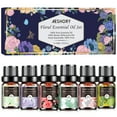 thumbnail image 1 of Aeshory Floral Essential Oils Set - Scented Oil for Diffusers, Massage, Candle Making, 6 x10 ml, 1 of 7