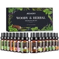 thumbnail image 1 of Aeshory 14-Piece Woody & Herbal Essential Oil Set - 5ml Bottles for Diffuser, Aromatherapy & Candle Making, 1 of 7