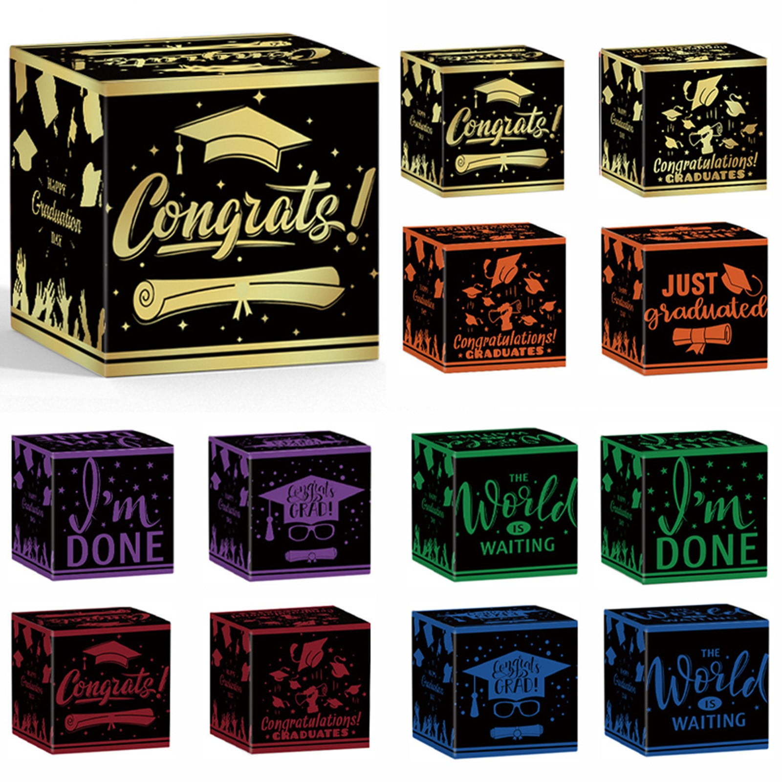 Aeshufy Graduation Box, Graduation Cap Decorations, Graduation Gift Box ...