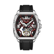 Aesop Personalized Sports Tourbillon Watches for Men Double Sided Carved Full Hollow Out Sapphire Mechanical Wristwatches
