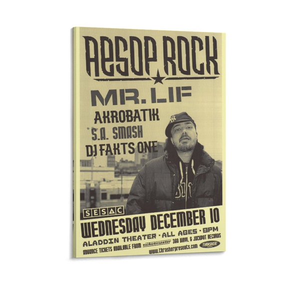 Aesop Rock Concert Posters 1 Posters Wall Art Painting Canvas Gift ...