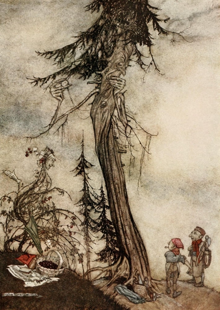 Aesops Fables 1912 Fir-tree & Bramble Canvas Art - A Rackham (18 x 24)