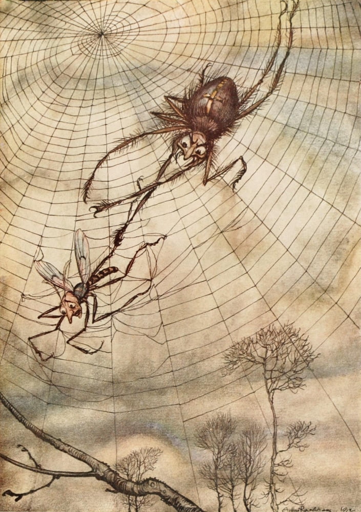 Aesops Fables 1912 Gnat & the Lion Canvas Art - A Rackham (18 x 24)