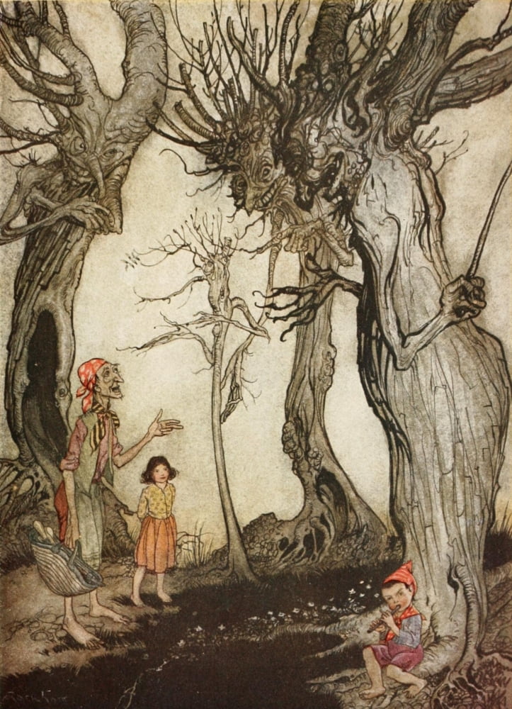 Aesops Fables 1912 Trees & the Axe Canvas Art - A Rackham (18 x 24)