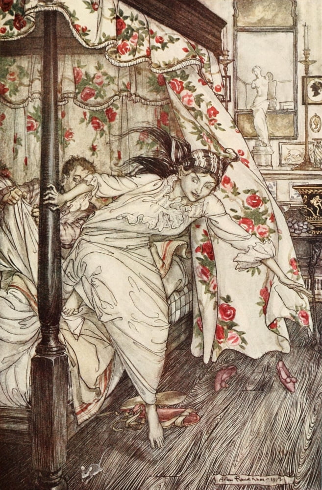 Aesops Fables 1912 Venus & the Cat Canvas Art - A Rackham (18 x 24)