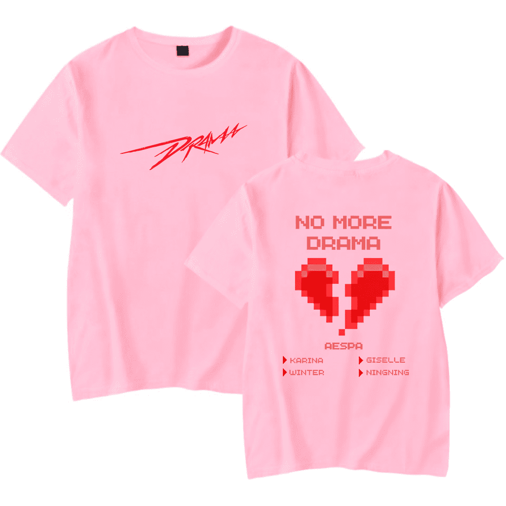 Aespa Merch Tshirt Synk Parallel Line Tour Drama New Album tshirts Fashion Kpop Men Women