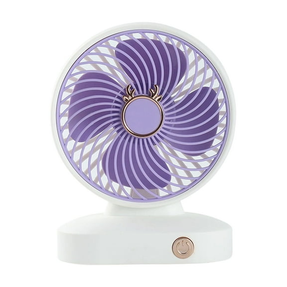 Aespoir Desk Fan, Small Oscillating Fan, Table Air Circulator Fans for Bedroom, USB Charging with 3 Speeds, Small Quiet Table Fan for Home Office, Stroller Camping Outdoor(Purple)