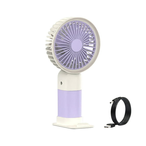 Aespoir Handheld Fan, Mini Portable Fan, USB Rechargeable Small Desk Fan, Super Compact Cooler Fan for Makeup, Home, Office, Outdoor (Purple)
