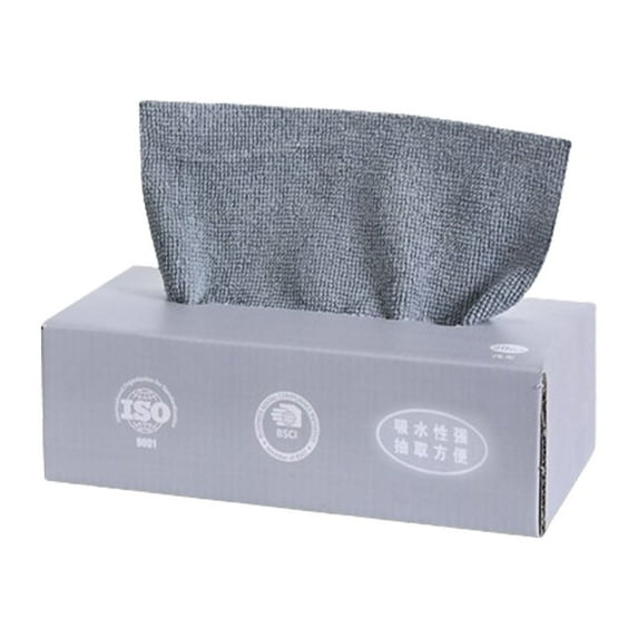 Aespoir Microfiber Cleaning Cloths, Reusable Cleaning Towels in Box, Gray, 7.8"x7.8", 20Pcs