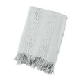 thumbnail image 1 of Aespoir Solid Color Tassel Blanket Knitted Blanket Foot Of Bed Blanket Sofa Blanket Throw Blanket Cover Blanket, 1 of 6