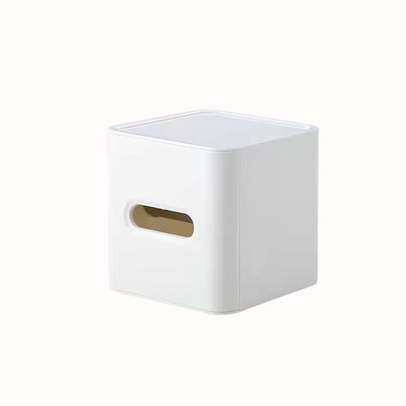 Aespoir Tissue Box, Square Tissue Box for Bathroom Dresser Living Room,5.5×5.4×5.5 in, White