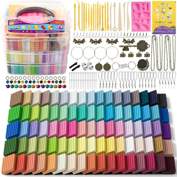 Aestd-ST Polymer Clay 85 Colors, Modeling for Kids, Oven Bake Molding Kit,DIY Starter Kits with Sculpting Tools and Accessories, Art Craft Gifts Kids Adults.