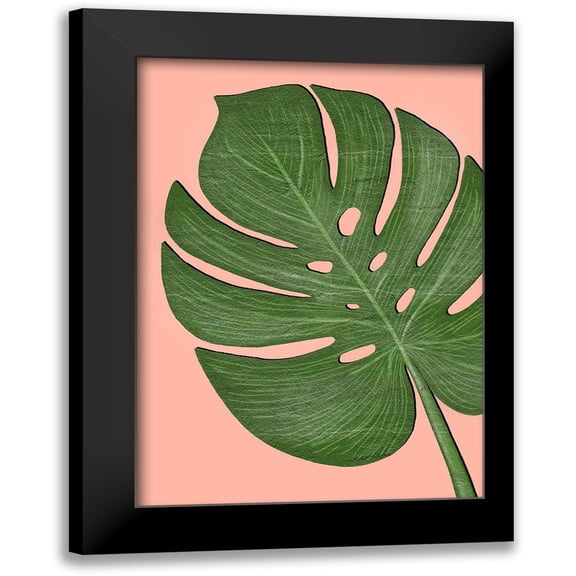 Aesthete 11x14 Black Modern Framed Museum Art Print Titled - Exotic Leaf One