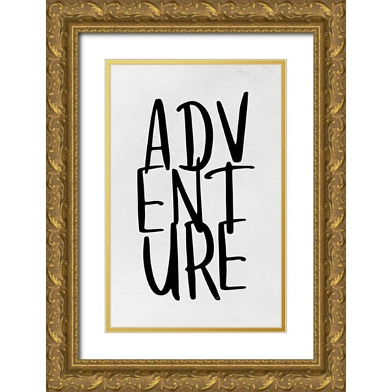 Aesthete 11x14 Gold Ornate Wood Framed with Double Matting Museum Art Print Titled - Adventure