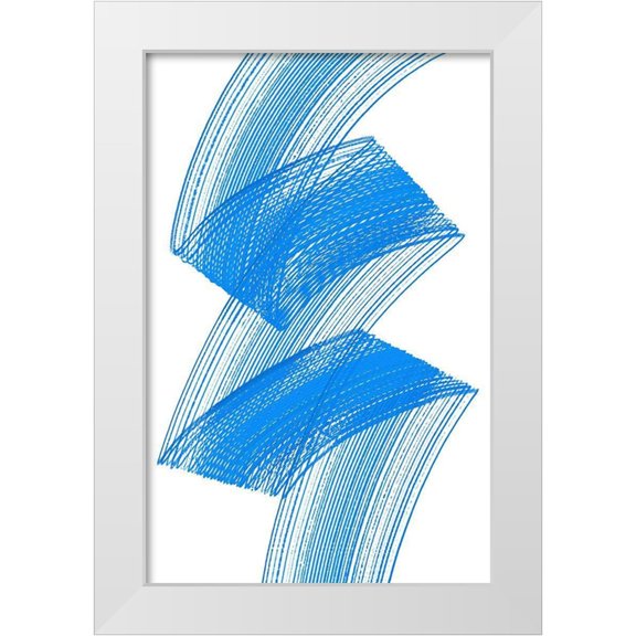 Aesthete 11x14 White Modern Wood Framed Museum Art Print Titled - Comb Play Two