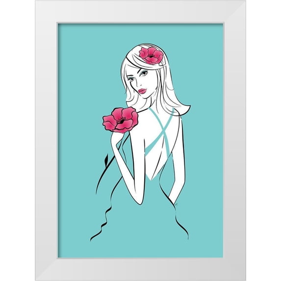Aesthete 11x14 White Modern Wood Framed Museum Art Print Titled - Popply Lady